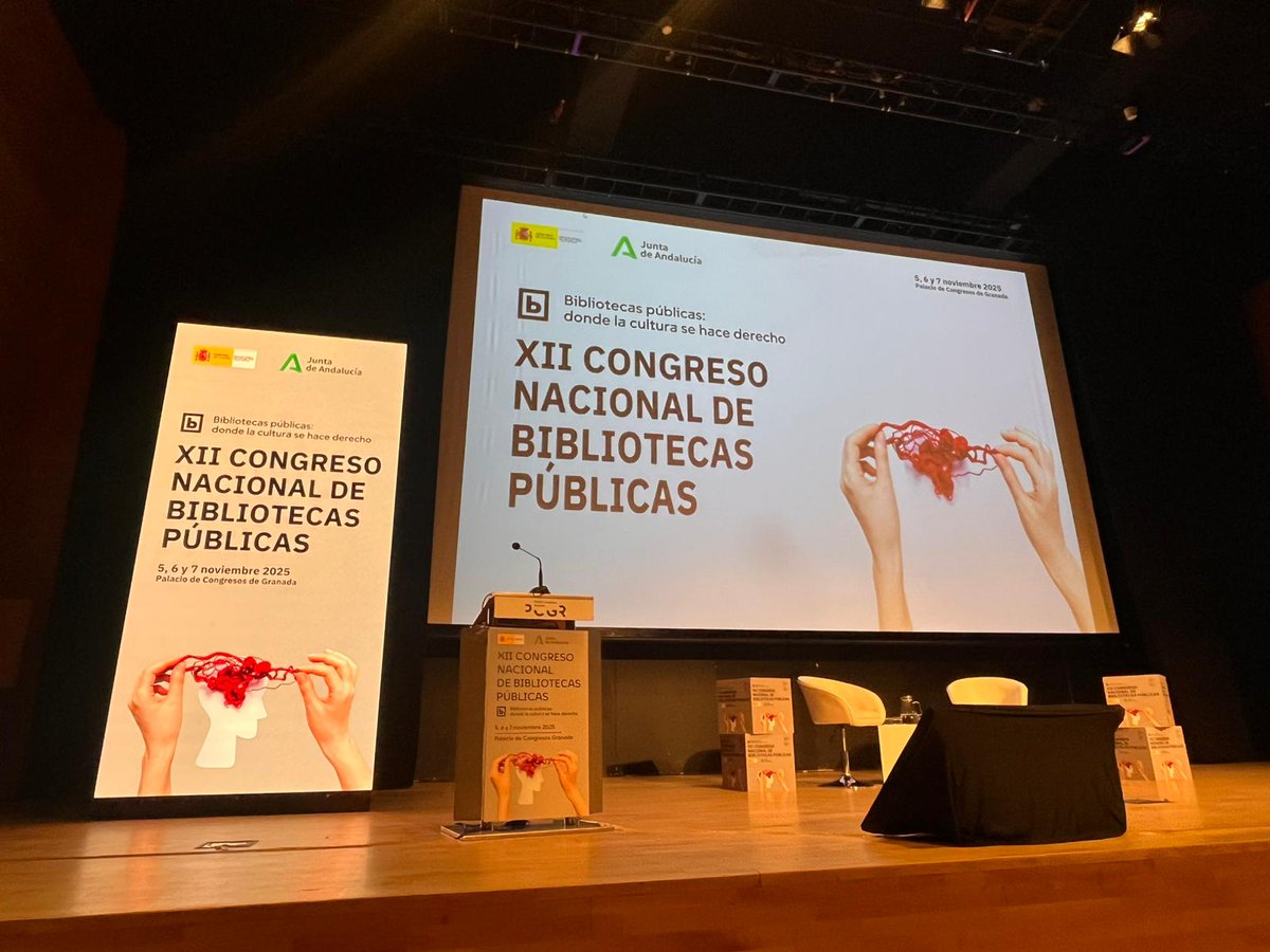 El President <a href="/fxvierglezcudr/">fxvier gonzález-cuadra</a> i la Vicepresidenta <a href="/isaminguillon/">Isabel Minguillón</a> participen al XII Congreso Nacional de Bibliotecas Públicas, organitzat pel <a href="/culturagob/">Ministerio de Cultura</a>, on es debaten els drets culturals, l'alfabetització mediàtica i la IA en el futur de les biblioteques.

#CongresoBP2025