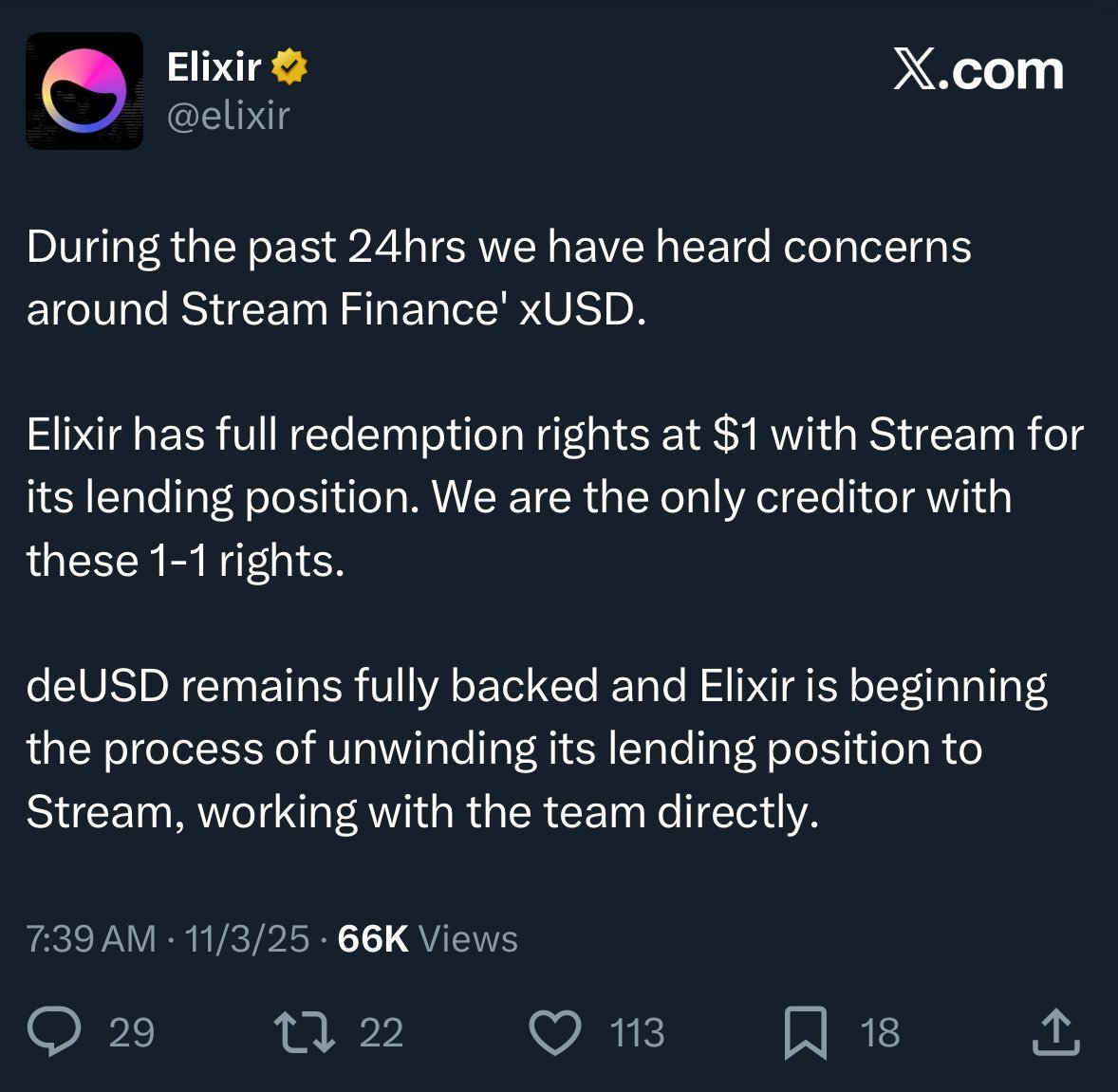 TradingProtocol's tweet image. Oct 10th Red Friday: the root cause of Stream xUSD blowing up, the longer version

Stream xUSD is a &quot;tokenised hedge fund&quot; masquerading as a DeFi stablecoin, claiming to run delta-neutral strategies. Now Stream has gone underwater in questionable circumstances. Over the past five…