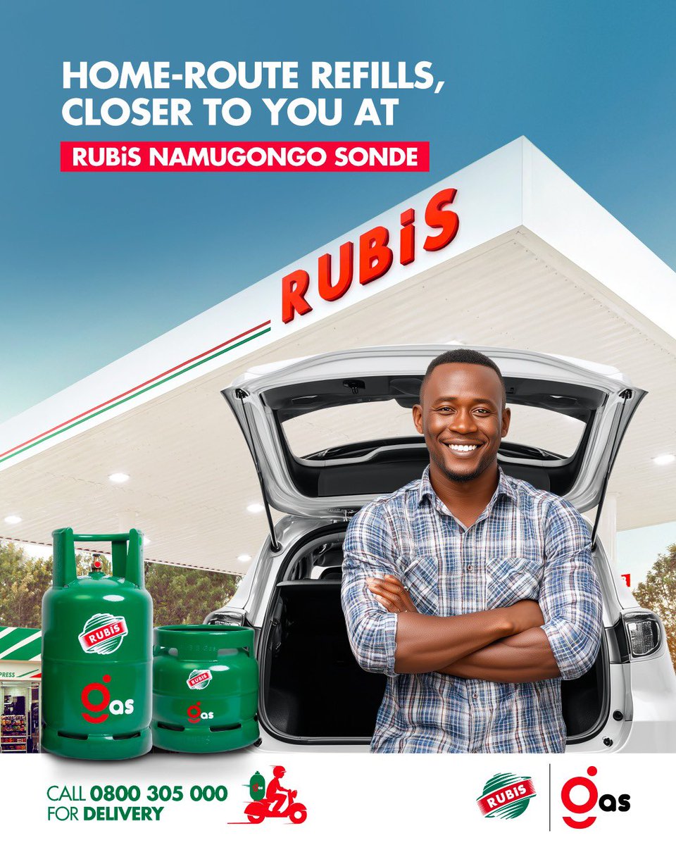 RUBiSEnergyUG1's tweet image. Namugongo-Ssonde, we’re officially in the area!

Your home gas refill plug is now just around the corner at RUBiS Namugongo.

Drop by or call for quick delivery anytime.📞 0800 305 000

NowCloserToYou RUBiSUg