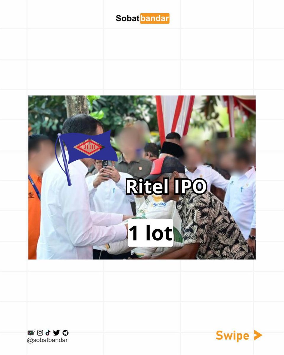 pesen ipo $PJHB under 100jt cuma kebagian 1 lot yang harganua 33.000 berasa ikut bansos, ege