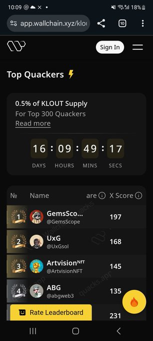 AllenWilson_BTC's tweet photo. @kloutgg is live 🔥

1% token pool → 2 Epochs (0.5% each)
Top 300 win. 🏅
Ends Nov 17, 2025 (Epoch 1)

Solana-based SocialFi, low barrier, great for smaller players building rep on-chain. 🧠 https://t.co/gMikw80CNR