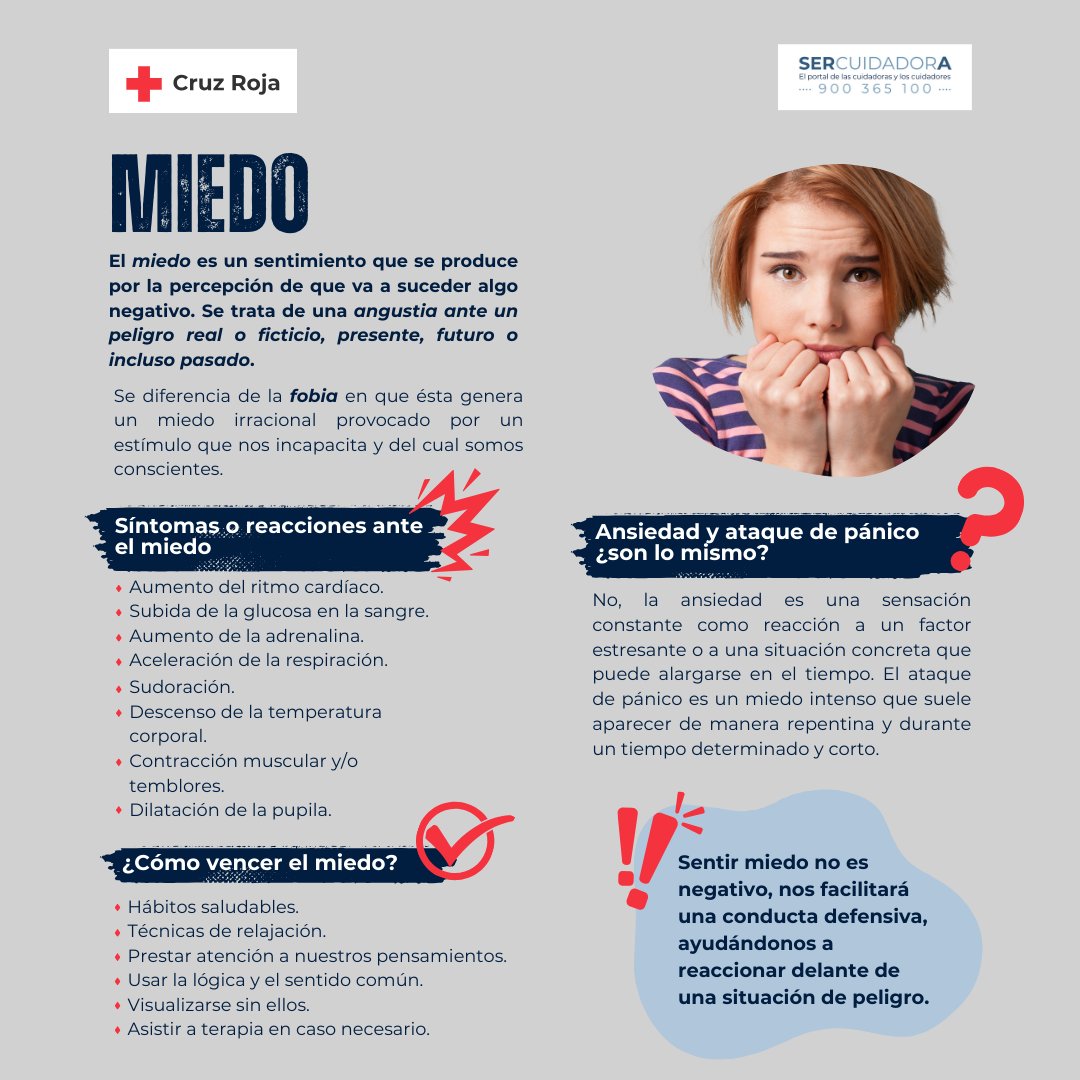 😱😫 La por és una emoció, però també una resposta   física davant un perill. A través dels nostres hàbits podem gestionar millor   les nostres pors i els símptomes que provoca.