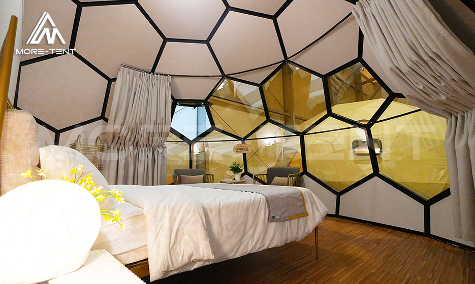glamping-hotel.com/products/glass…
A "sweet" new addition to our showroom! Our new Glass Dome House features warm, yellowish-brown double-glazed glass, giving it a stunning honeycomb glow. The ultimate cozy, all-season luxury retreat will make your resort unforgettable.