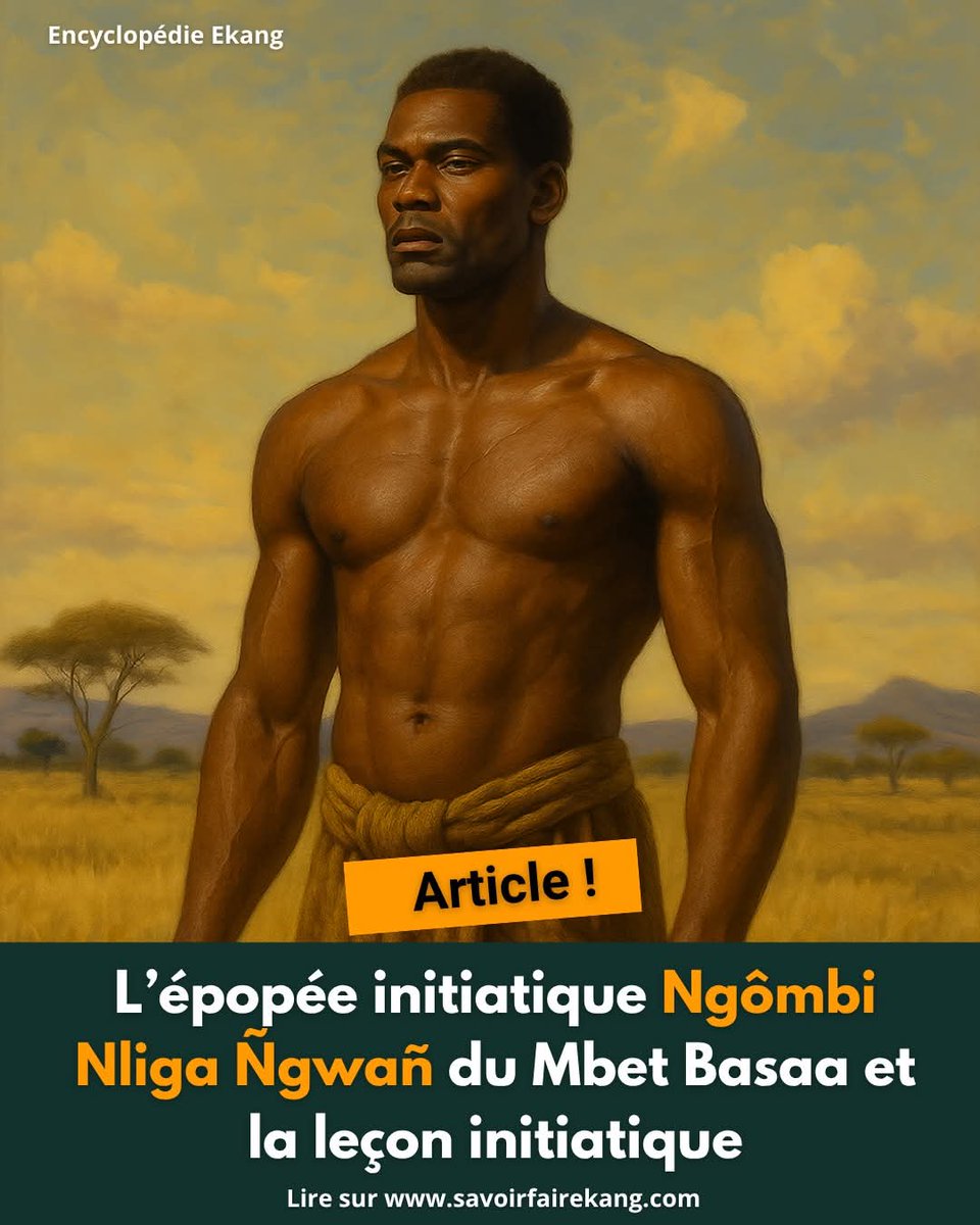 #ARTICLE 🔔 L’épopée initiatique #Ngômbi #Nliga #Ñgwañ et la leçon initiatique 

L’épopée Ngômbi Nliga Ñgwañ appartient à la tradition orale du Mbet du peuple Basaa, au Cameroun. 

🔗Lire l'épopée de l'interprétation philosophique ici 👇
savoirfairekang.com/ngombi-nliga-n…

#SavoirFaireEkang