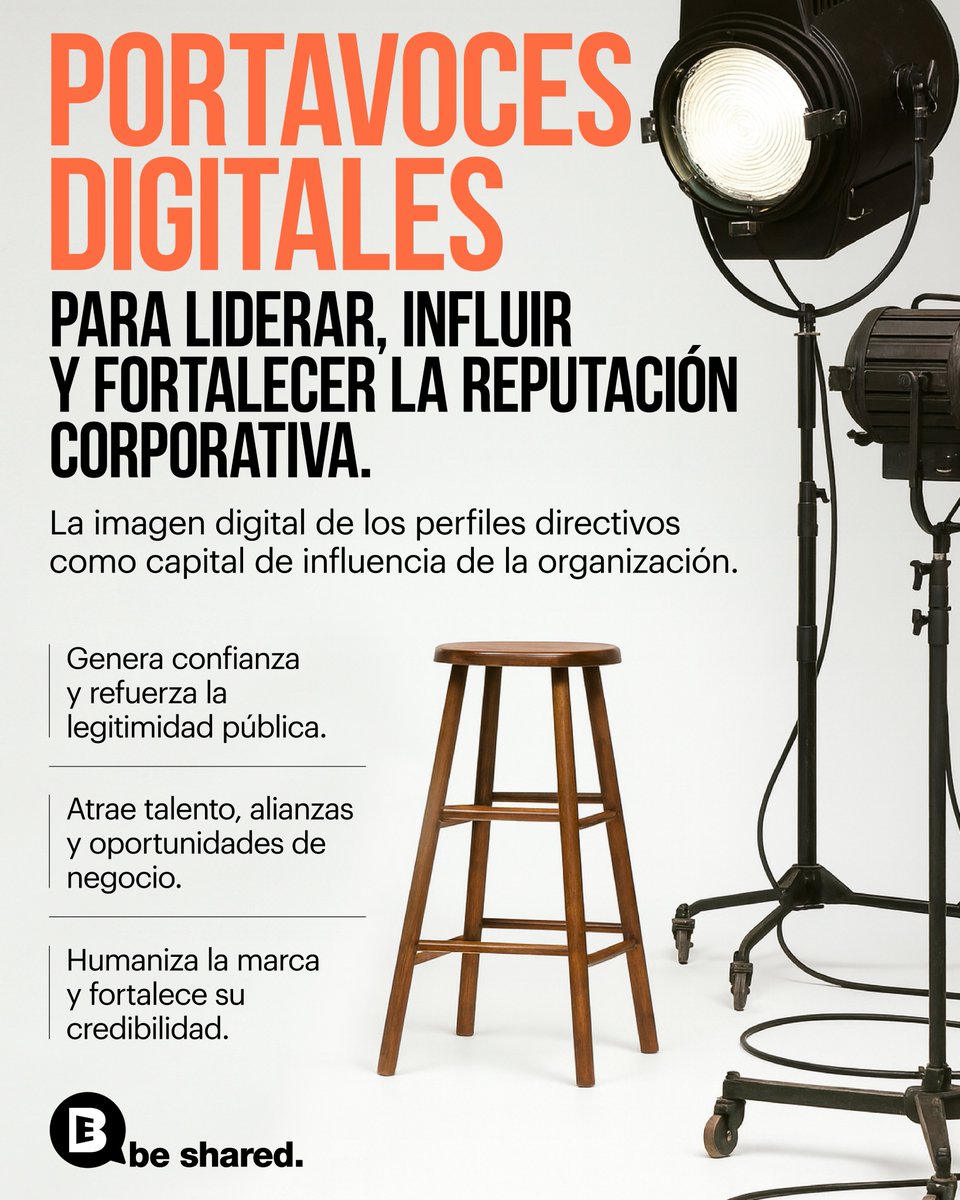 La #reputación también se construye online. 🌐 En be shared, impulsamos la huella digital de los líderes empresariales para fortalecer su credibilidad, atraer talento y generar valor. Descubre más 👉 beshared.es/servicios #ComunicaciónDigital #MarcaPersonal #PortavocesDigitales