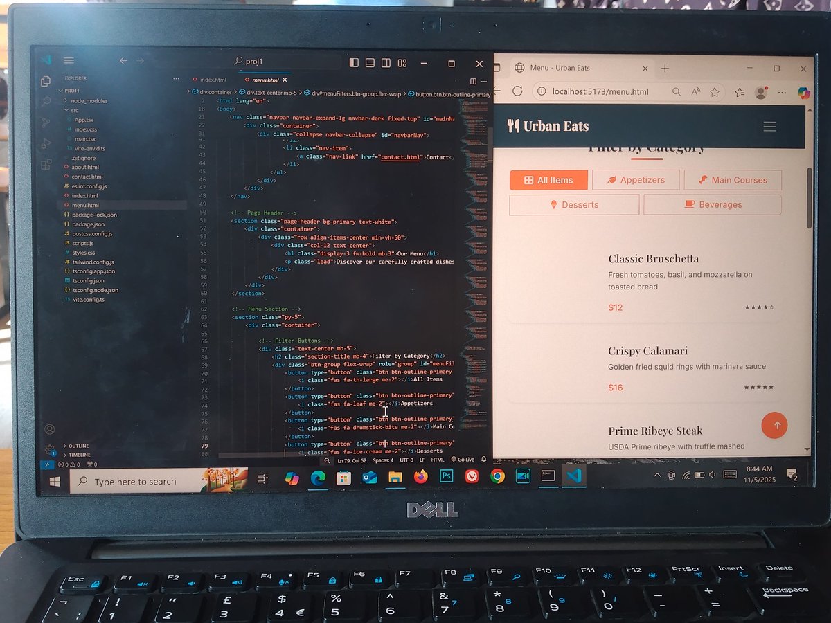 tech_evolv's tweet photo. Showcasing the Menu Page of my latest web project — built with HTML, Tailwind CSS, and React ⚛️.
Sleek layout, responsive design, and a smooth user experience from start to finish.
#WebDevelopment #FrontendDeveloper #ReactJS #TailwindCSS #UIUXDesign #CodePortfolio https://t.co/1e6OyhcV1G