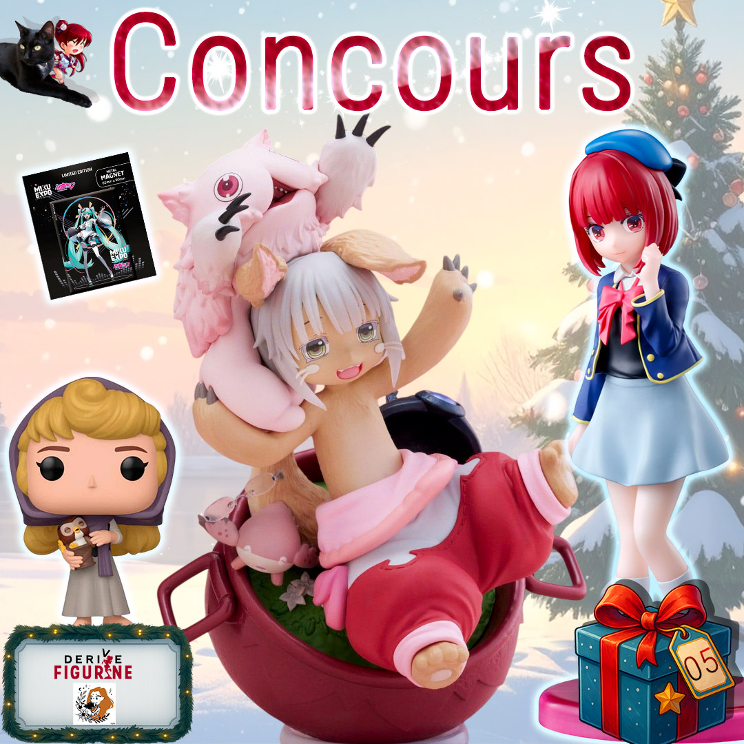 DeriveFigurine's tweet photo. 🎁🎁CONCOURS CALENDRIER DE L'AVENT 05🎁🎁

Le cinquième lot est avec @Ludmyaa avec du Made in Abyss, Oshi no Ko, Disney et Miku 😌😊

Fonces ici pour jouer ➡️ https://t.co/dwPWaHASER

Tu pourras : 

❤️RT ce post
✅Follow @Ludmyaa et @DeriveFigurine 

1 gagnant
TAS le 06/12 https://t.co/oL6VOo8cMG