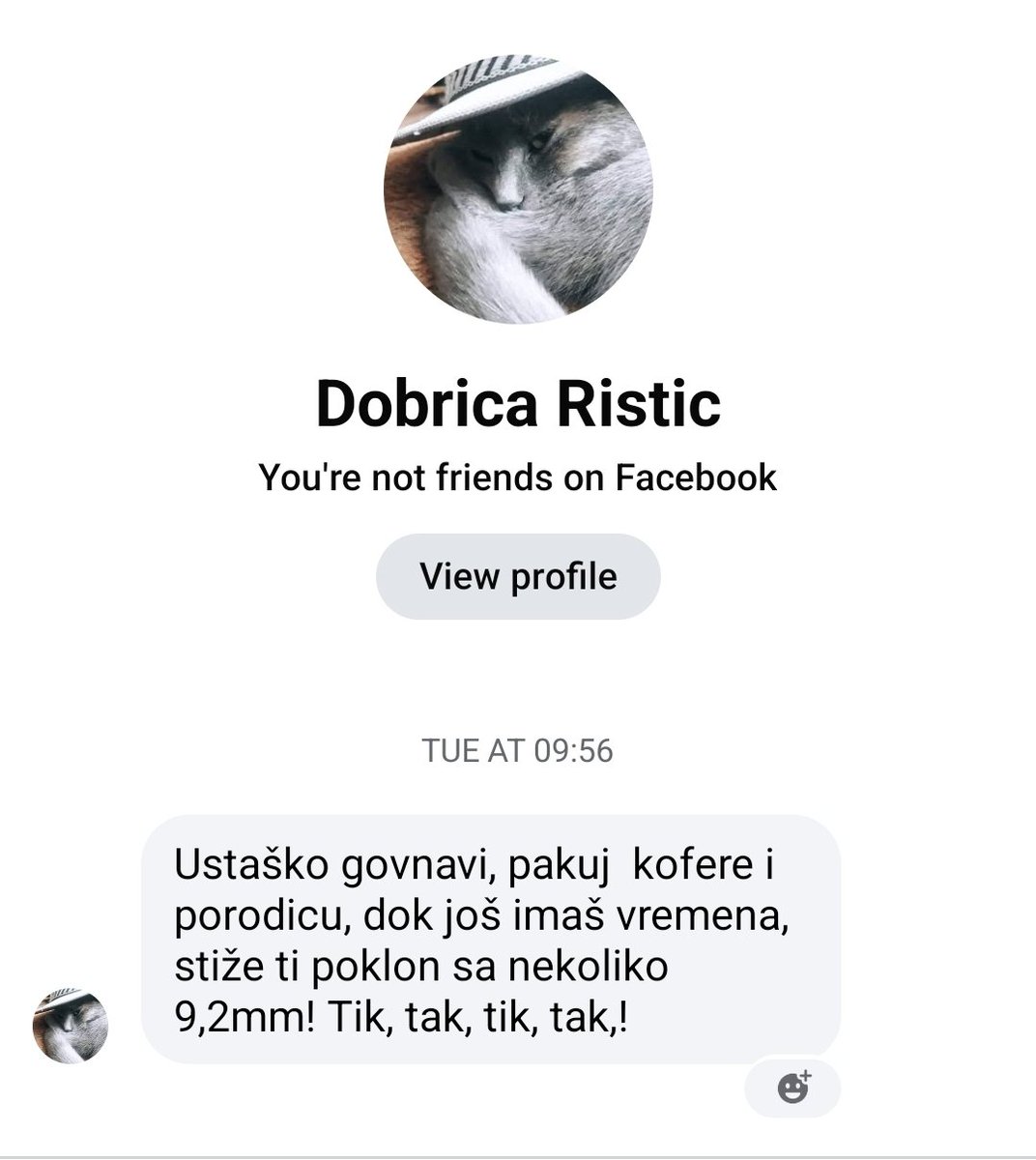 Dobio sam pretnje smrću zbog mog posta o pomirenju sa Bošnjacima. 

Sad zamislite kroz šta prolaze studenti koji na pomirenju rade velikim delima.