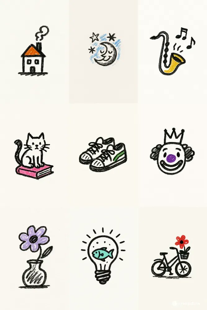 promptbase's tweet image. Minimalist Hand Drawn Doodle Art by promptplazastore using ChatGPT Image 🖊️