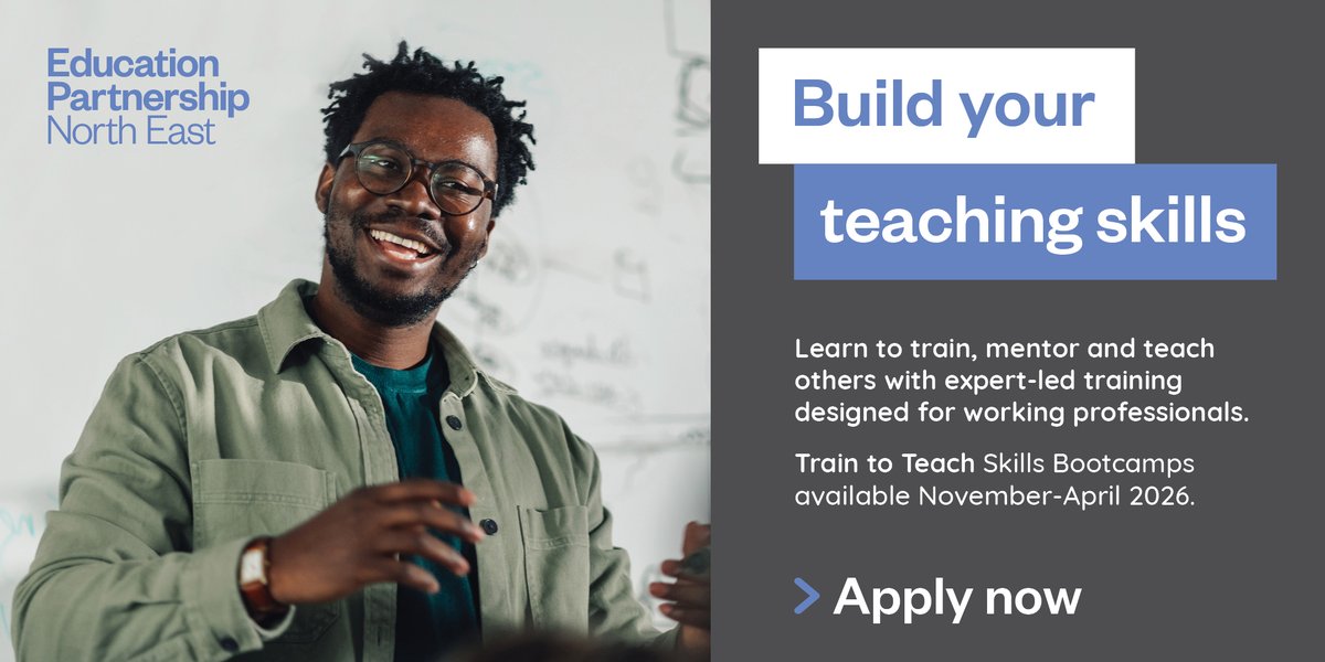 EPNorthEast's tweet image. A Train to Teach #SkillsBootcamp starting on 13th November could be for you if you’re aged 19+ and currently unemployed, self-employed, looking to explore a new industry or progress in your current sector.

Learn more: ➡️ orlo.uk/CPu9q