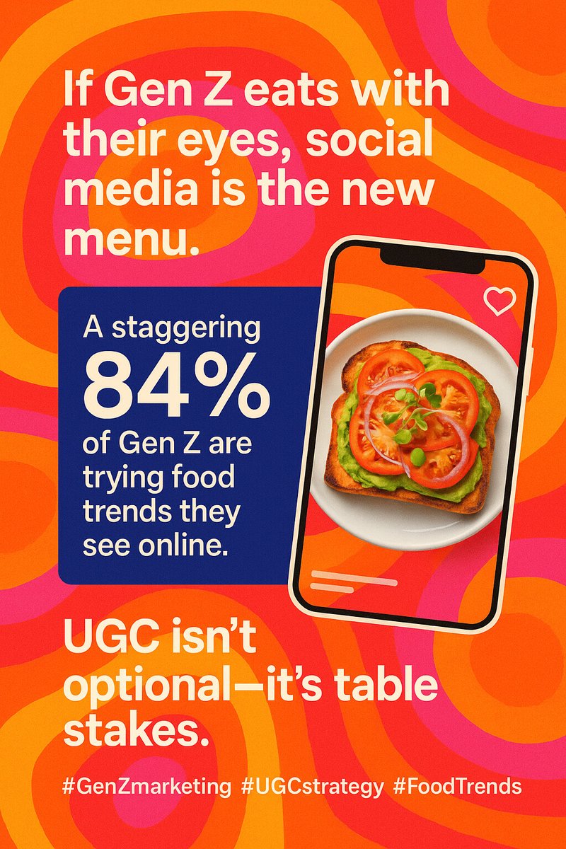 OSDDigital's tweet image. 84% of Gen Z try food trends they see on social.

Forget TV ads—your next best customer is scrolling TikTok.
Create visually addictive content or get ignored.
#GenZmarketing #UGC #FoodTrends