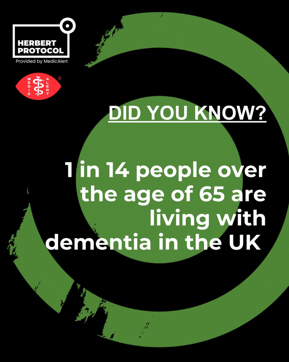 HerbertProtocol's tweet image. Did you know?
1 in 14 people over the age of 65 are living with dementia in the UK! Protect your loved ones with the Herbert Protocol
#Safety #HerbertProtocol