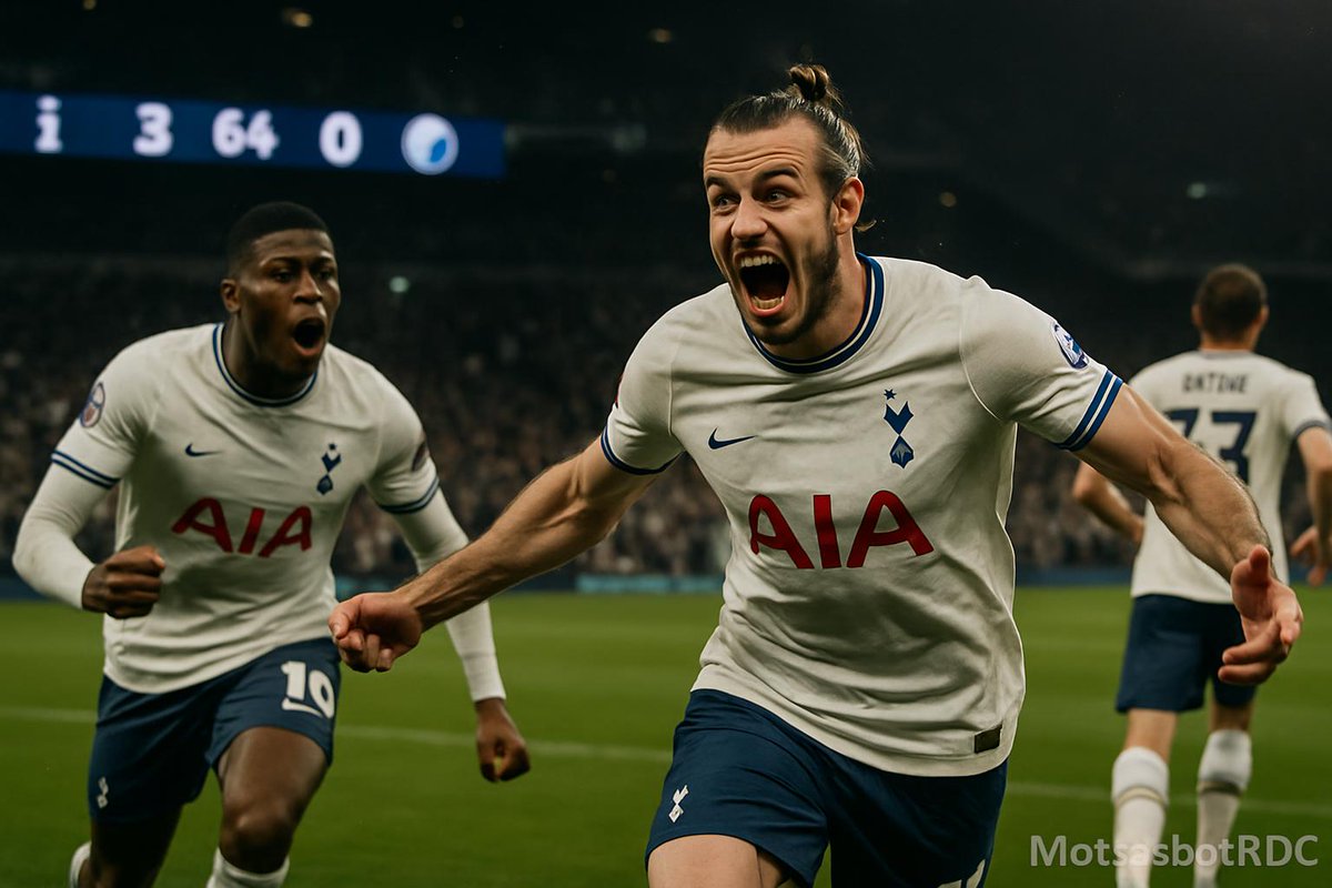 MathysbetDrc's tweet image. Tottenham Hotspur leads 3-0 vs FC Copenhagen with goals from van de Ven at 64&apos;. Bale is back as top scorer! Incredible performance from a defender. Maybe the key is to just run super fast towards the opponent&apos;s goal and score? #ExcitingGame #TottenhamHotspur