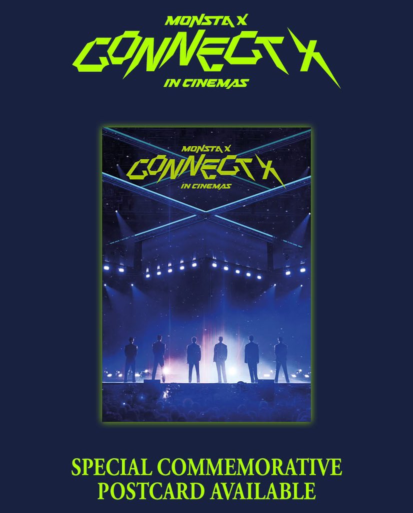 GSCinemas's tweet photo. 📣 Attention, Monbebe! 💙

Time to show your love for MONSTA X on the big screen! 😍 Get an exclusive commemorative photocard and a postcard when you purchase 1 movie ticket to MONSTA X: CONNECT X IN CINEMAS in #4DX, #ScreenX, or #2D format! 🎟️✨

But hurry — limited stocks only! 😖 Secure your best seats now and redeem your goodies at Aurum Theatre, The Exchange TRX, and selected GSC locations this 3 & 7 Nov! 🔥

For more info: https://t.co/LuFHTm4xfJ

#몬스타엑스 #MONSTAX #MONSTA_X #MONSTAX_CONNECTX #Monbebe #MONSTAX_INCINEMAS #MONSTAX_MOVIE #Monbebe #GSCMovies