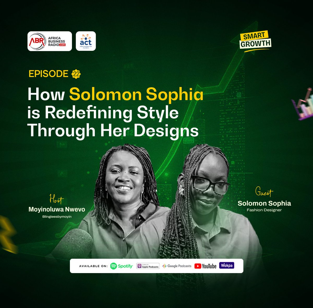AfricaBizRadio's tweet image. From sketch to spotlight  — fashion designer Solomon Sophia shares how she turned creativity into a thriving brand and built confidence through style.
#smartgrowth #fashion #fashiondesign #entrepreneur #podcast #เขมจิราต้องรอดseries #patlama #LoveYourW #GMMTVFANIVALxFirstKhaotung
