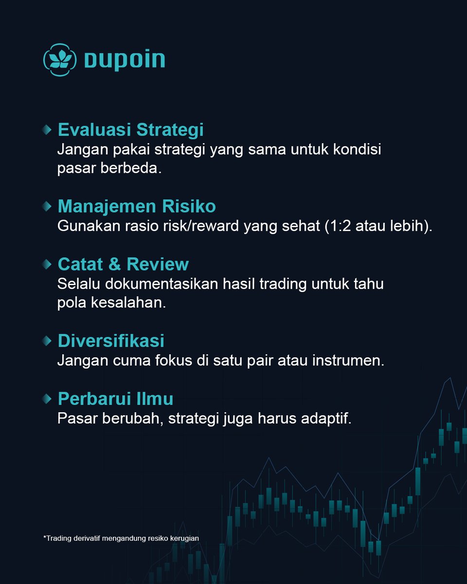 dupoinindonesia's tweet image. Kalau portofolio trading kamu terasa jalan di tempat, mungkin saatnya introspeksi.
Coba cek lagi strategimu, manajemen risiko, dan kebiasaan review hasil trading. Kadang bukan pasar yang salah — tapi cara kita menghadapinya yang belum berubah.

#DupoinEducation #ForexTips…