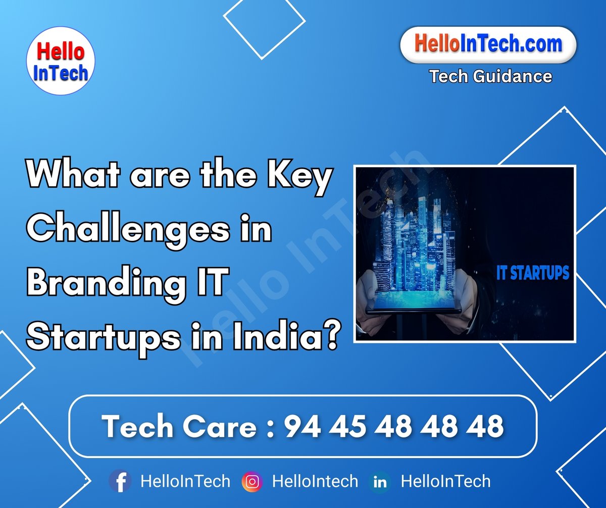 HelloIntec13514's tweet image. What are the key challenges in branding IT startups in India?

If you would like more information, please visit the page.
hellointech.com/what-are-the-k…

#brandingchallenges #itstartups #indiatech #startupbranding #entrepreneurship #digitalmarketing #innovationinindia