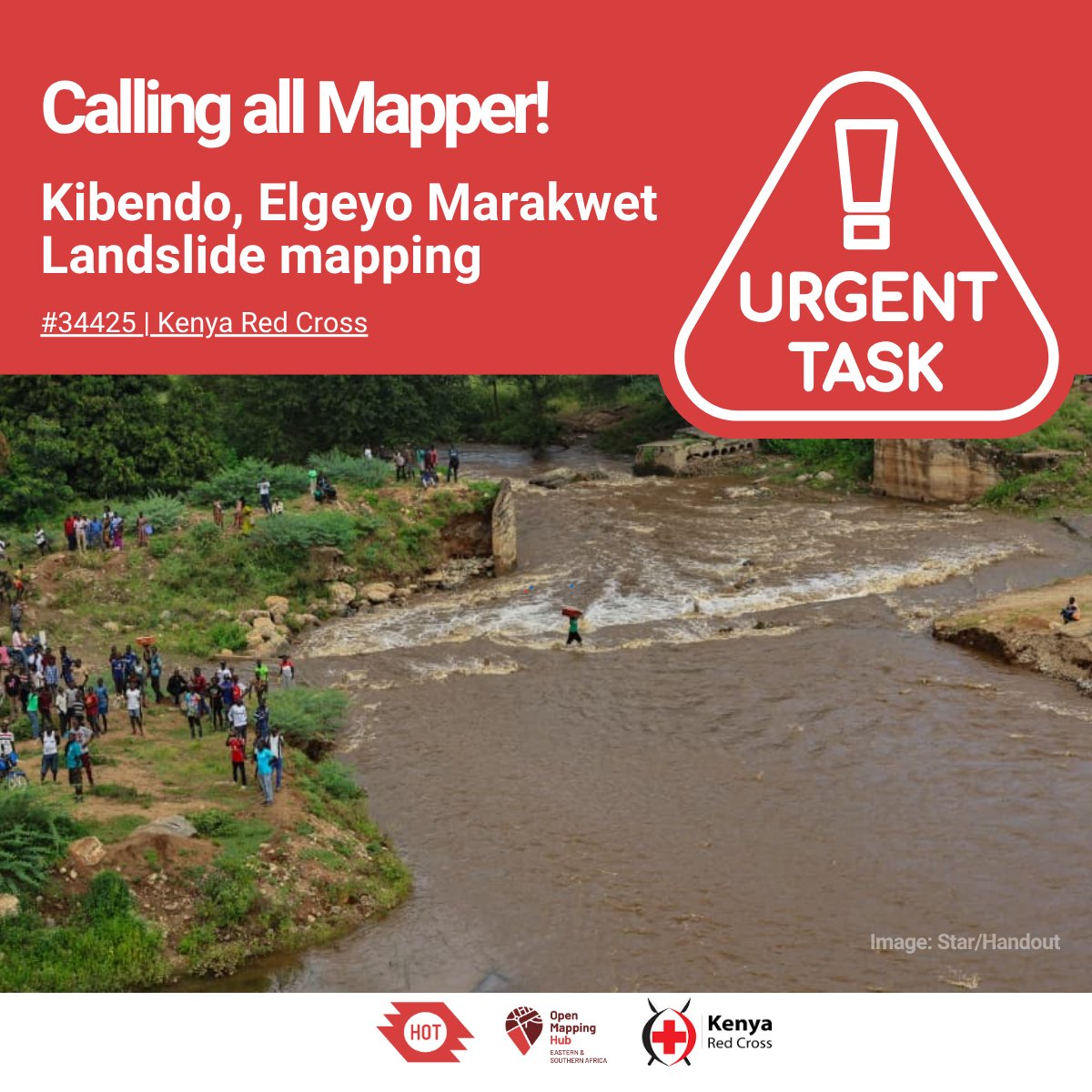 openmapping_esa's tweet image. 🚨 NEW URGENT PROJECT: Kibendo landslide needs mappers!  The same storm system hit Kibendo, Elgeyo Marakwet. 

@KenyaRedCross  needs YOUR help again!  

🗺️ Map now: tasks.hotosm.org/projects/34425  
Project #33831 ✅ completed
Project #34425 🆕 

 #hotosm #OpenStreetMap