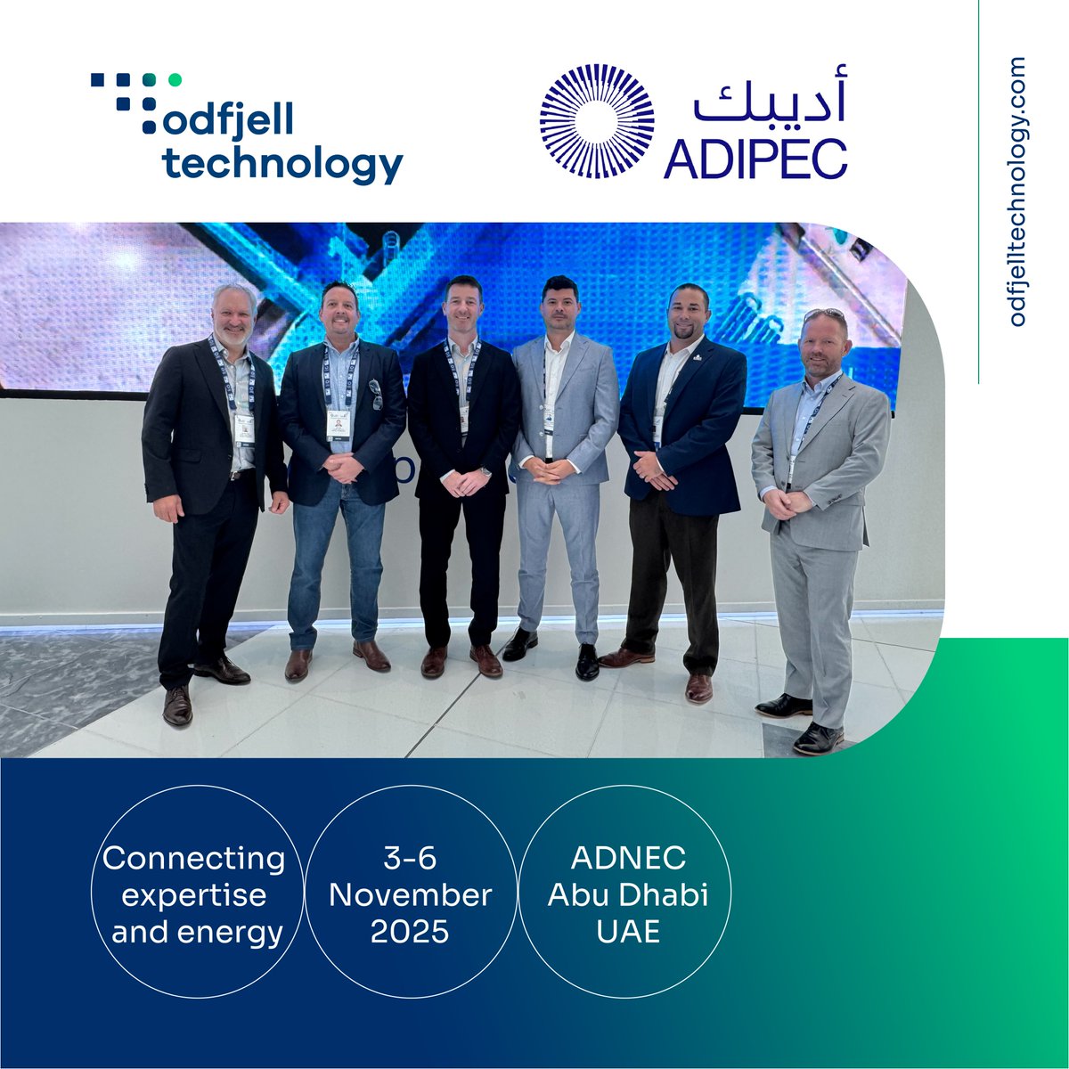 We are proud to be participating in #ADIPEC 2025. By combining experience, collaboration, and technology, we continue to create value for our clients worldwide.📸R-L: Lars Harald Norheim, Blake Arabie (OSP), Alexandru Gomoescu, Paul Toner, Ian Low, and Jan Ivar Tistel.