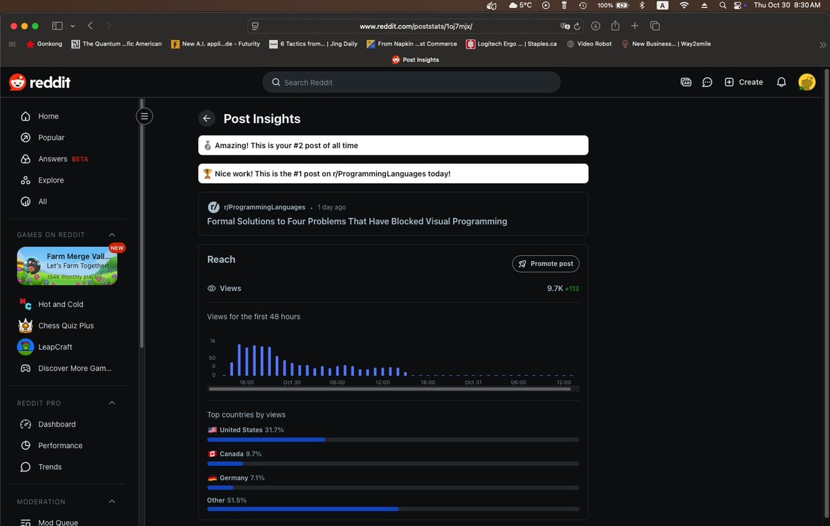 toplinesoftsys's tweet image. Oct. 30 update: #1 post on a subreddit r/ProgrammingLanguages (117K members).

For details, visit: pipelang.com 

#visualprogramming #programminglanguage