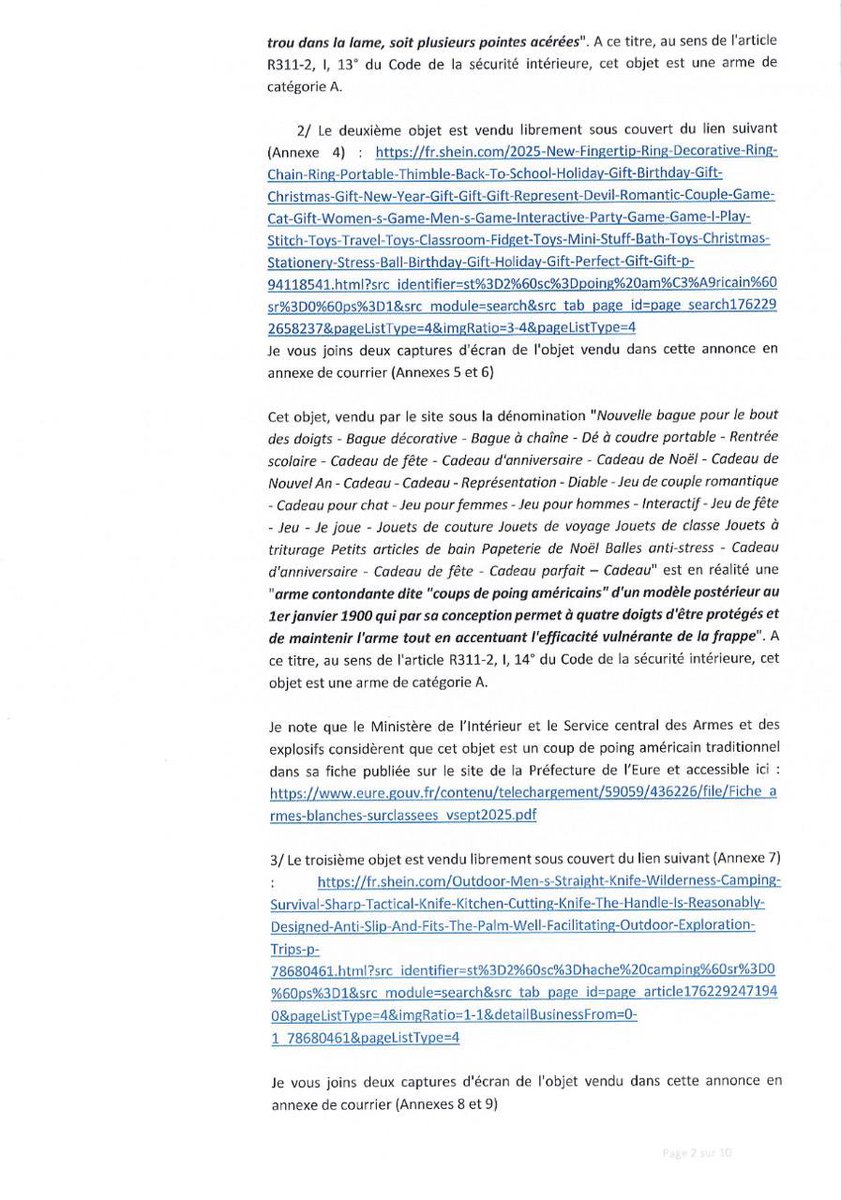 antoinevermorel's tweet photo. Après les poupées pédopornographiques, SHEIN vend désormais des armes de catégorie A (machette, coups de poing américain). Le fait de vendre ces armes est puni de 5 ans d'emprisonnement et de 75 000 € d'amende. Je saisi immédiatement la Procureure de la République. Un nouveau cap est franchi.

🗞️ Retrouvez mon entretien dans @le_Parisien : https://t.co/FF8We8BpEr