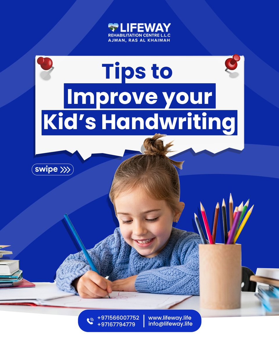 LifewayAjman's tweet image. Handwriting development begins long before the use of a pencil.
Here are some easy activities to support your child’s handwriting journey.

[Handwriting skills, Fine motor development, Parenting tips]
#handwritingtips #finemotorskills #earlychildhooddevelopment #parentingtips