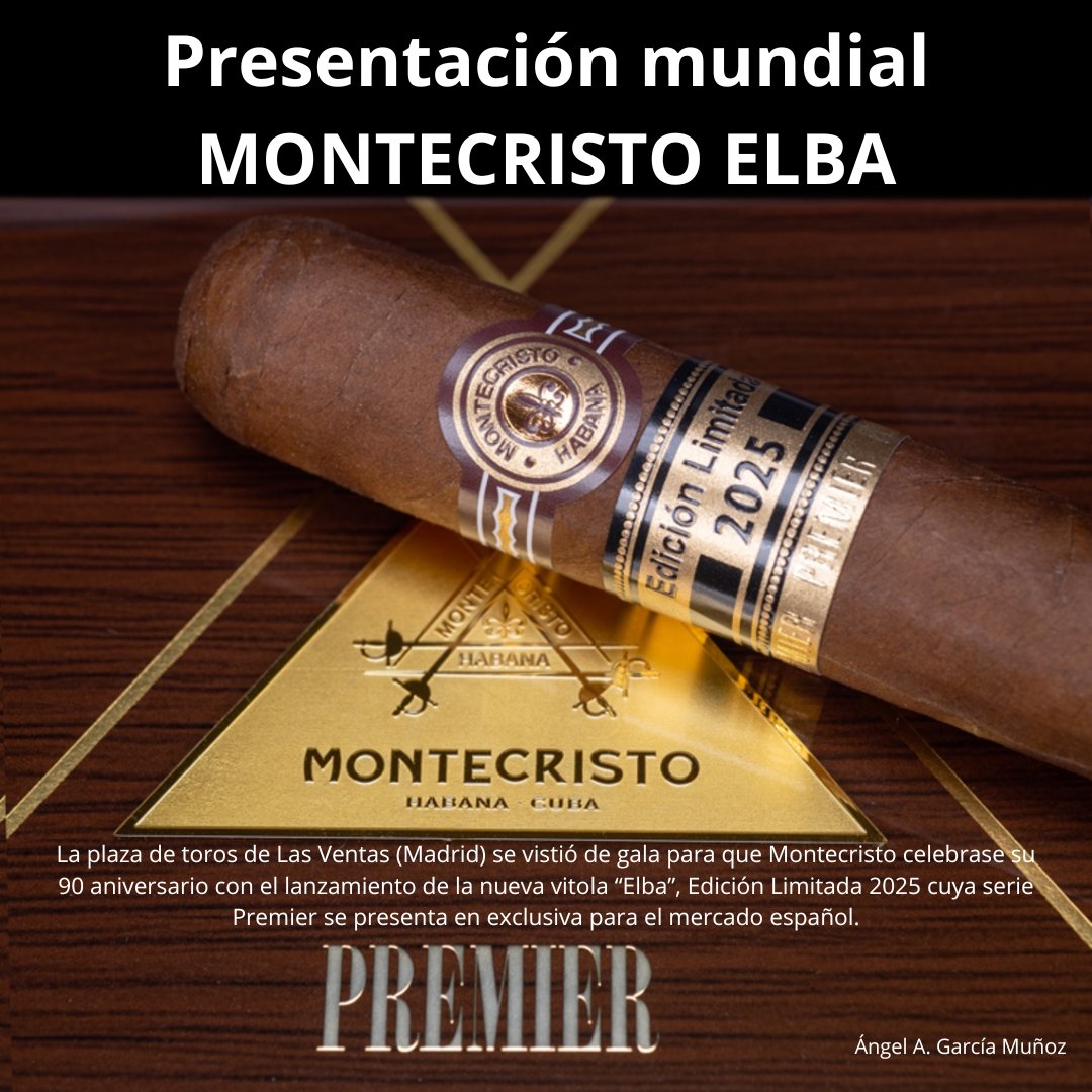 Presentación mundial del Montecristo Elba en Madrid.
El gran acontecimiento se realizó como una conmemoración del 90 aniversario de a marca Montecristo.
eneasmagazine.com/tendencias/cav…