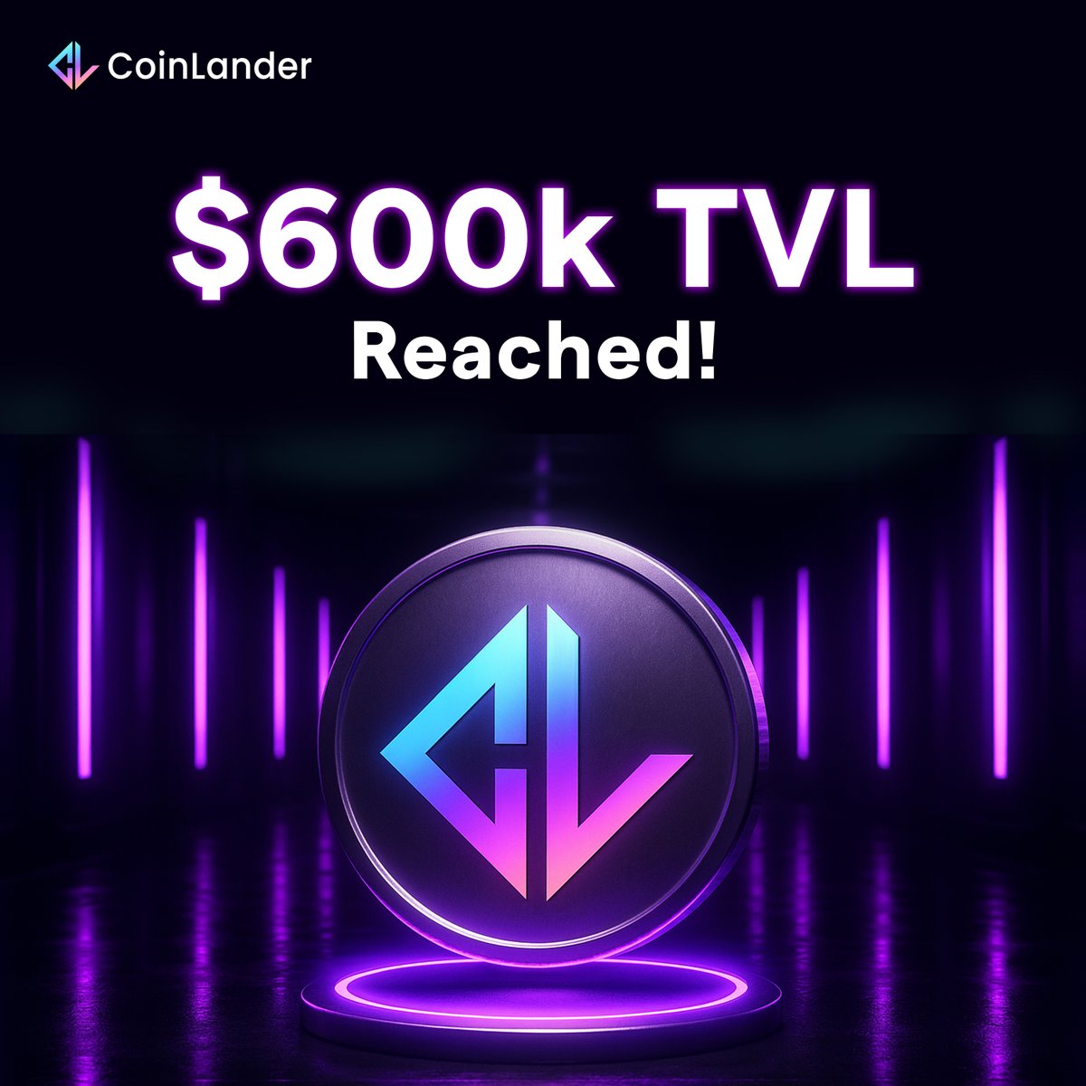 🚀 CoinLander hits $600,000 TVL! 

The community’s trust keeps growing, and so does the platform! 
From real-world mortgages to blockchain-powered stability, #CoinLander is redefining secure and steady earnings in crypto💰

More trust. More growth. More opportunities ahead.
👉