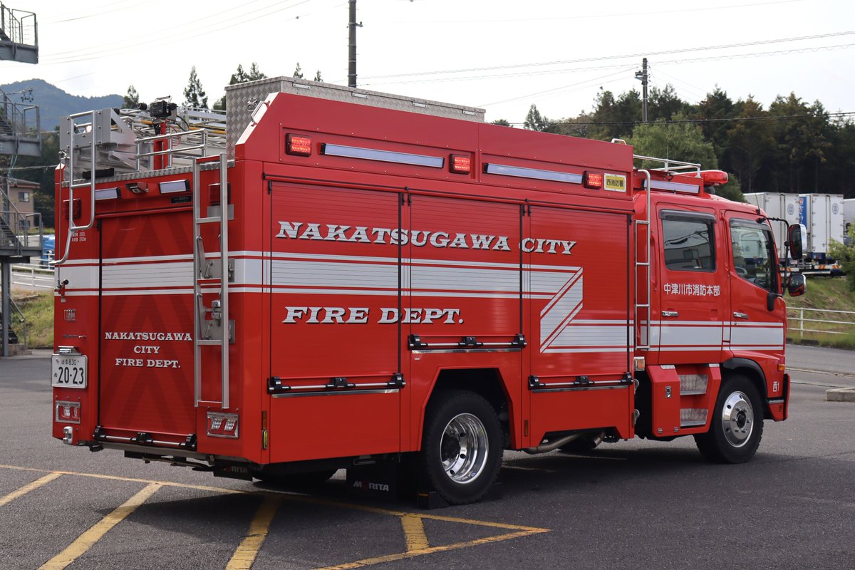 中津川市消防本部 西消防署 水槽付消防ポンプ自動車Ⅱ型 ・令和5年