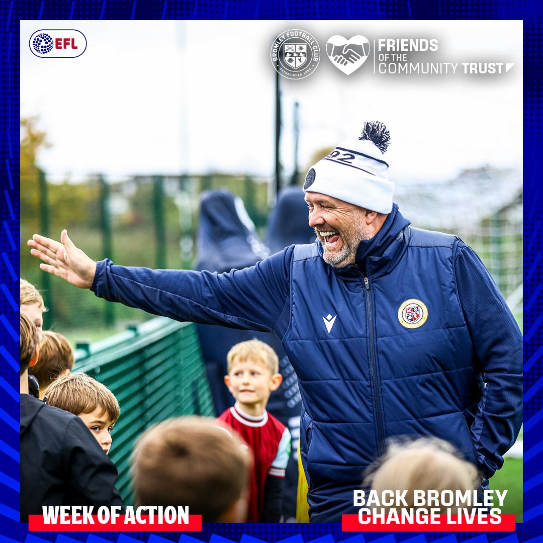BromleyFCTrust's tweet image. Week of Action | Day 3 ✨
Today we’re celebrating our player appearances — the moments our first-team players step beyond the pitch to inspire the next generation ⚽️

#WeekOfAction | #PlayingOurPart | #WeAreBromley