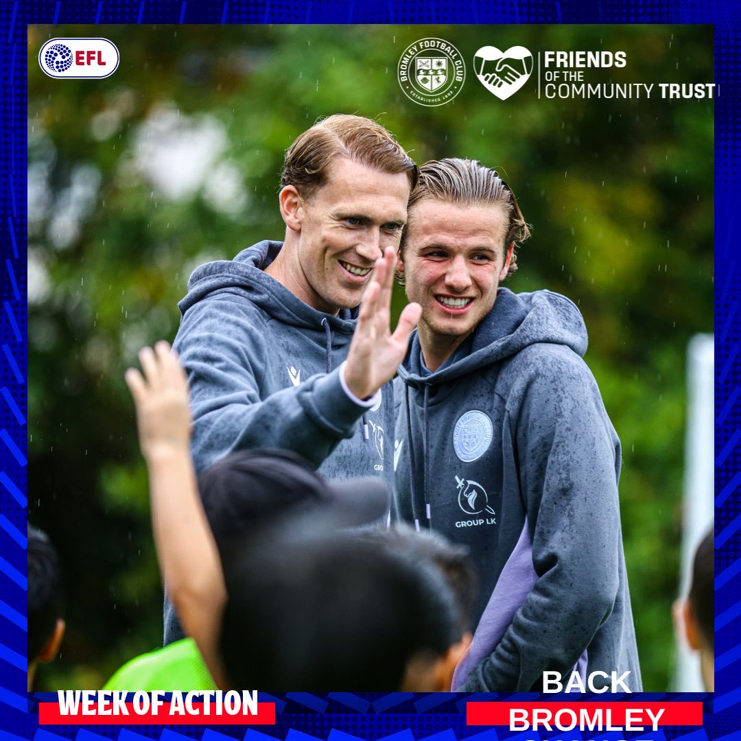 BromleyFCTrust's tweet image. Week of Action | Day 3 ✨
Today we’re celebrating our player appearances — the moments our first-team players step beyond the pitch to inspire the next generation ⚽️

#WeekOfAction | #PlayingOurPart | #WeAreBromley