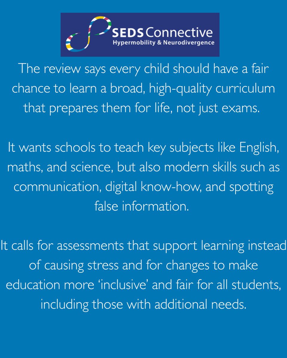 SEDSConnective's tweet image. New Education curriculum review 
#AdditionalNeeds 
#neurodivergent #hypermobility 
gov.uk/government/pub…