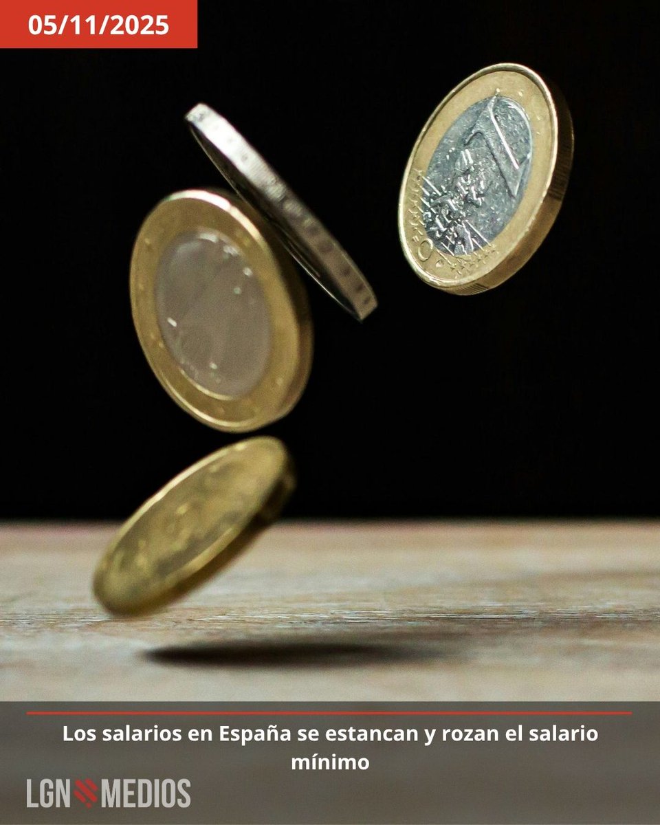 LGNMedios's tweet image. 💶 Los sueldos en España se estancan: el salario más común apenas supera en un 3% al mínimo legal.
Un informe alerta de una peligrosa igualación a la baja que reduce el poder adquisitivo. 📉 

👉 lgnmedios.com/los-salarios-e…

 #SalariosEspaña #EconomíaEspañola