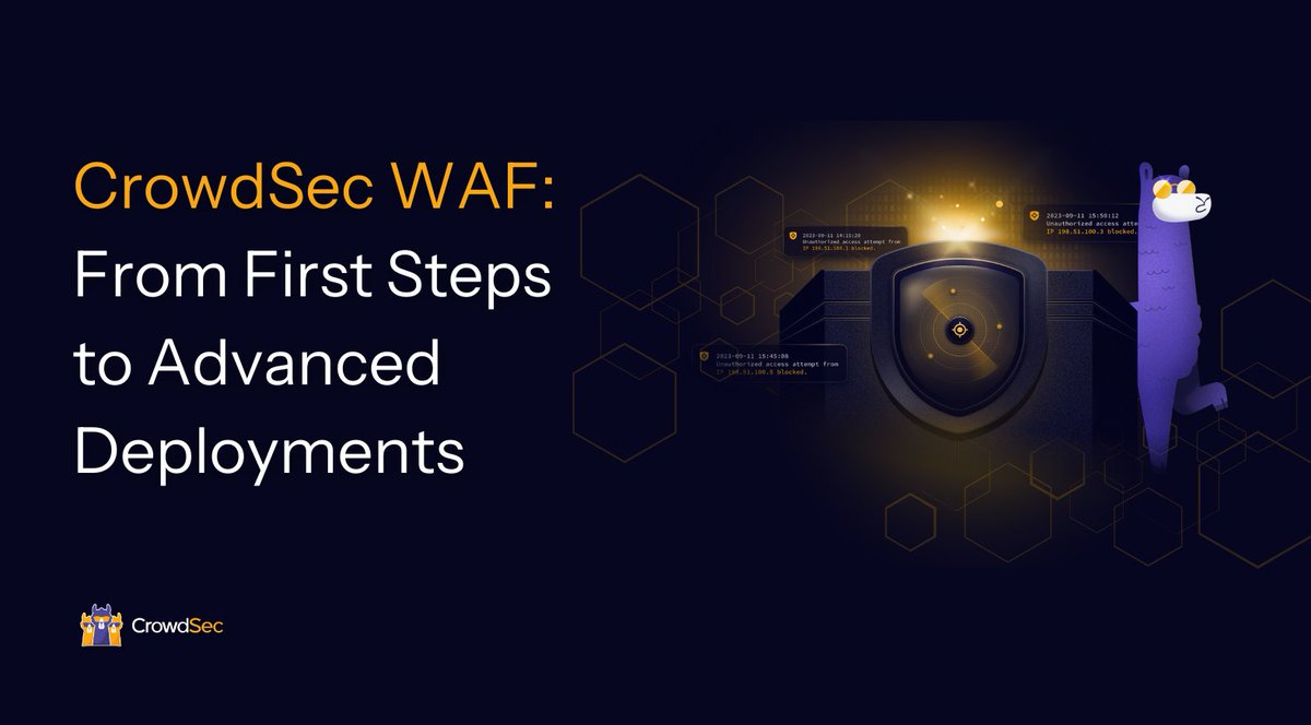 Crowd_Security's tweet image. 💡 Rethink what a WAF can be.  

CrowdSec brings community power to application security:  open source, collaborative, and built to scale.  

From instant patching to full enterprise protection, the CrowdSec WAF grows with you at every stage.  

👉 Explore how it works:…