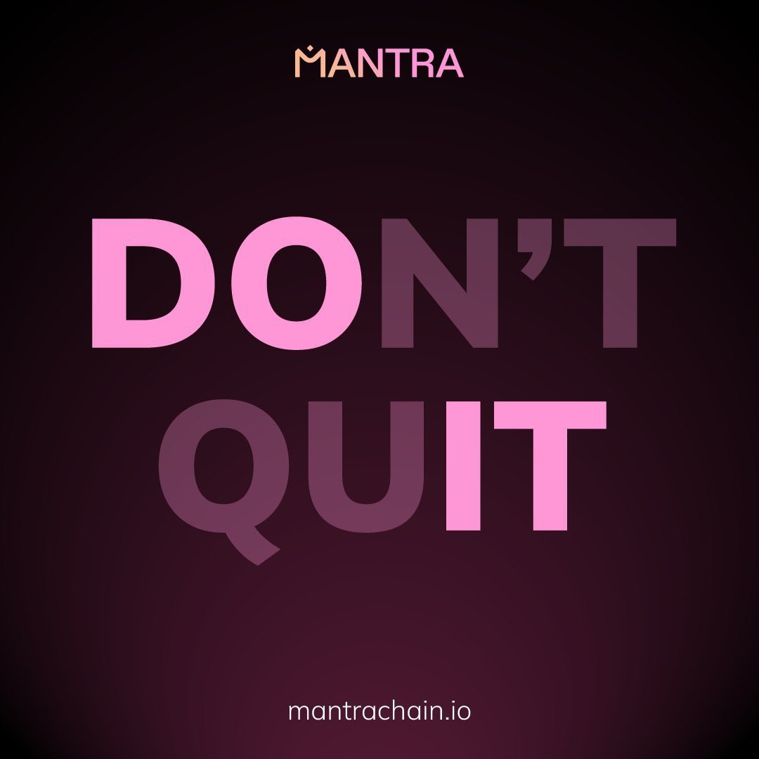 Red days don’t last forever.

Whatever you’re building, keep pushing. 💪🏾
Stay locked in; we’re gonna make it.

gMANTRA 🫡🕉️