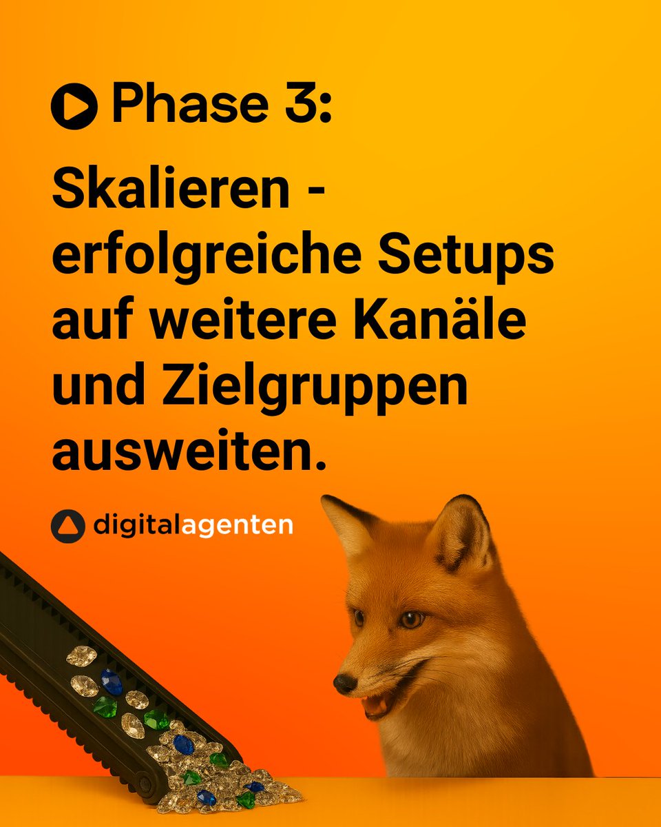 ✨ KI-Ads in 3 Phasen:
1️⃣ Fundament: Tracking, Datenqual., Marke
2️⃣ Pilot: Tests für bessere Signale &amp; Lernen
3️⃣ Skalieren: Setups auf Kanäle &amp; Zielgruppen ausbauen
🚀 Mehr Wachstum &amp; Effizienz, nachhaltige Performance
🔎 Details im Blog – oder im Gratis-Beratungstermin