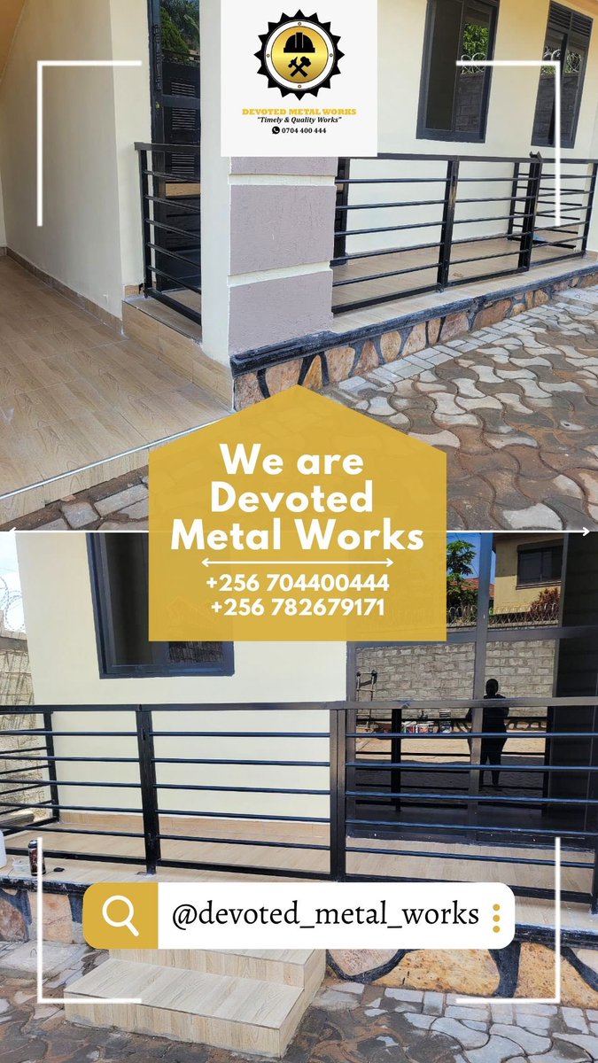 DevotedWorks_'s tweet photo. Let’s create something neat and nice for your balcony in whichever design you like.

Call: +256 704 400 444 | +256 782 679171

#metalworks #devotedmetalworks https://t.co/D4BJDhytGg