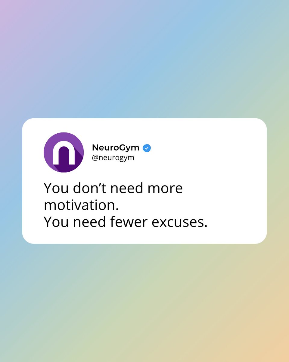 MyNeuroGym's tweet image. Motivation fades. Neural consistency doesn’t. Rewire your patterns and action becomes automatic.
#BrainTraining #BehaviorChange #HighPerformance