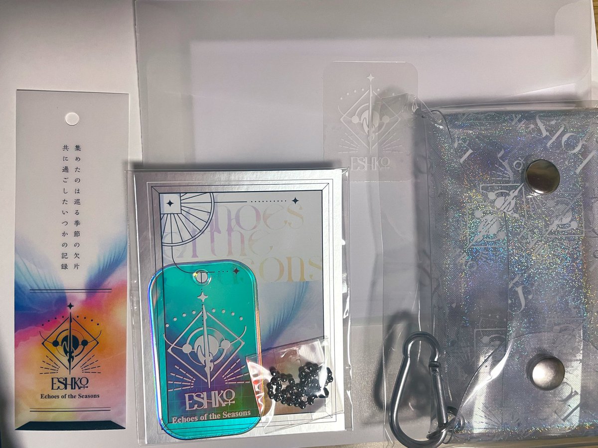 エス×光♀小説アンソロジー
『Echoes of the Seasons』

ご恵贈いただきました！！

御本の装丁素敵で！！ノベルティもとても綺麗です！お手紙までいただいて嬉しいです☺️
素敵な企画に参加させていただきありがとうございます😊

 #EotSアンソロ