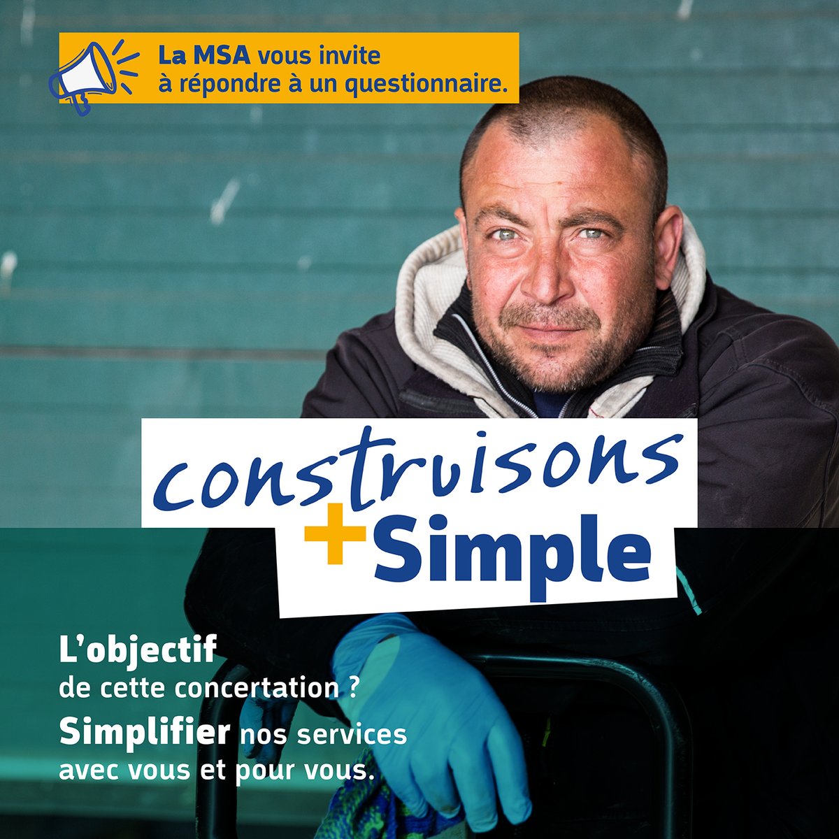 🚀Et si on repensait ensemble les services de la MSA ? Votre expérience du terrain est précieuse. Aidez-nous à imaginer des services + clairs et + efficaces pour répondre à vos réalités.
Participez à la concertation construisons-plus-simple-msa.make.org      
#MSA #PlusSimple #Innovation