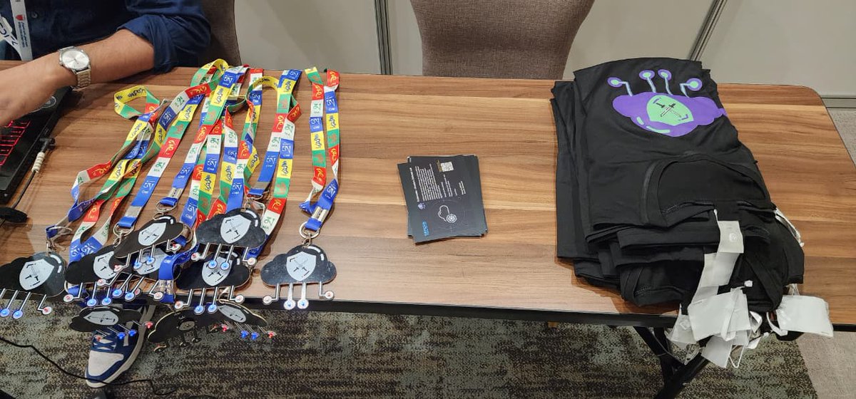 🔥 The energy is high at <a href="/cloudvillage_dc/">Cloud Village</a>  x <a href="/defcon/">DEF CON</a>  Bahrain 🇧🇭! <a href="/AicsExpo/">Arab International Cybersecurity Conference & Expo</a> 

Hallway convos, community vibes &amp; a whole lot of cloud chaos ☁️💥

If you’re around, drop by Room C16 — come say hi 👋
Exciting badges &amp; swag are waiting for you! 💜

#CloudVillage #defconbahrain