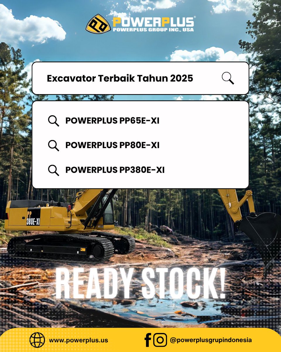 PowerplusgrupID's tweet image. Excavator dari POWERPLUS JUARA di kelasnya!
Tangguh, efisien, dan siap menaklukkan setiap proyek

📞 Untuk informasi lebih lanjut dan harga: ✆ +62 811-8112-8882

#POWERPLUS #excavator #jualexcavator #excavatotterbaik #excavatorindonesia