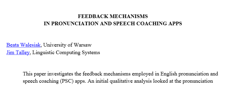 bea_wal's tweet photo. Read our paper: Feedback Mechanisms in #Pronunciation and Speech Coaching #Apps

https://t.co/gpWxu36EXd https://t.co/OSQdmhm9xW