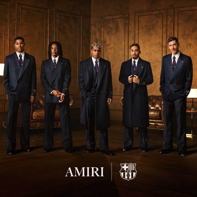 نادي برشلونة يعلن عن إبرام اتفاقية شراكة مع دار الأزياء الأمريكية الفاخرة #AMIRI، التي ستُصبح بموجبها الشريك الرسمي لأزياء فريقي الرجال والسيدات بالإضافة إلى أعضاء مجلس إدارة النادي ومسؤوليه التنفيذيين حتى موسم 2029-2030.

#BarçaxAMIRI🤝