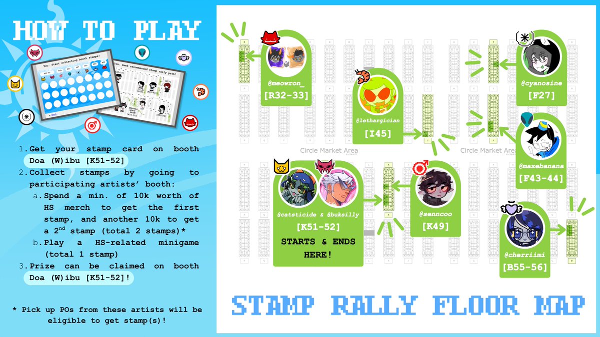 buksilly's tweet image. 🏠 #CF21 HOMESTUCK STAMP RALLY 🥸

HS event in Indonesia? It’s more likely than you think…
Come participate in this stamp rally for a chance to receive exclusive rewards made by various artists!

📍Comifuro 21, ICE BSD
📆15 Nov 2025, DAY 1 ONLY!

Don't miss out! 🎉 #comifuro21