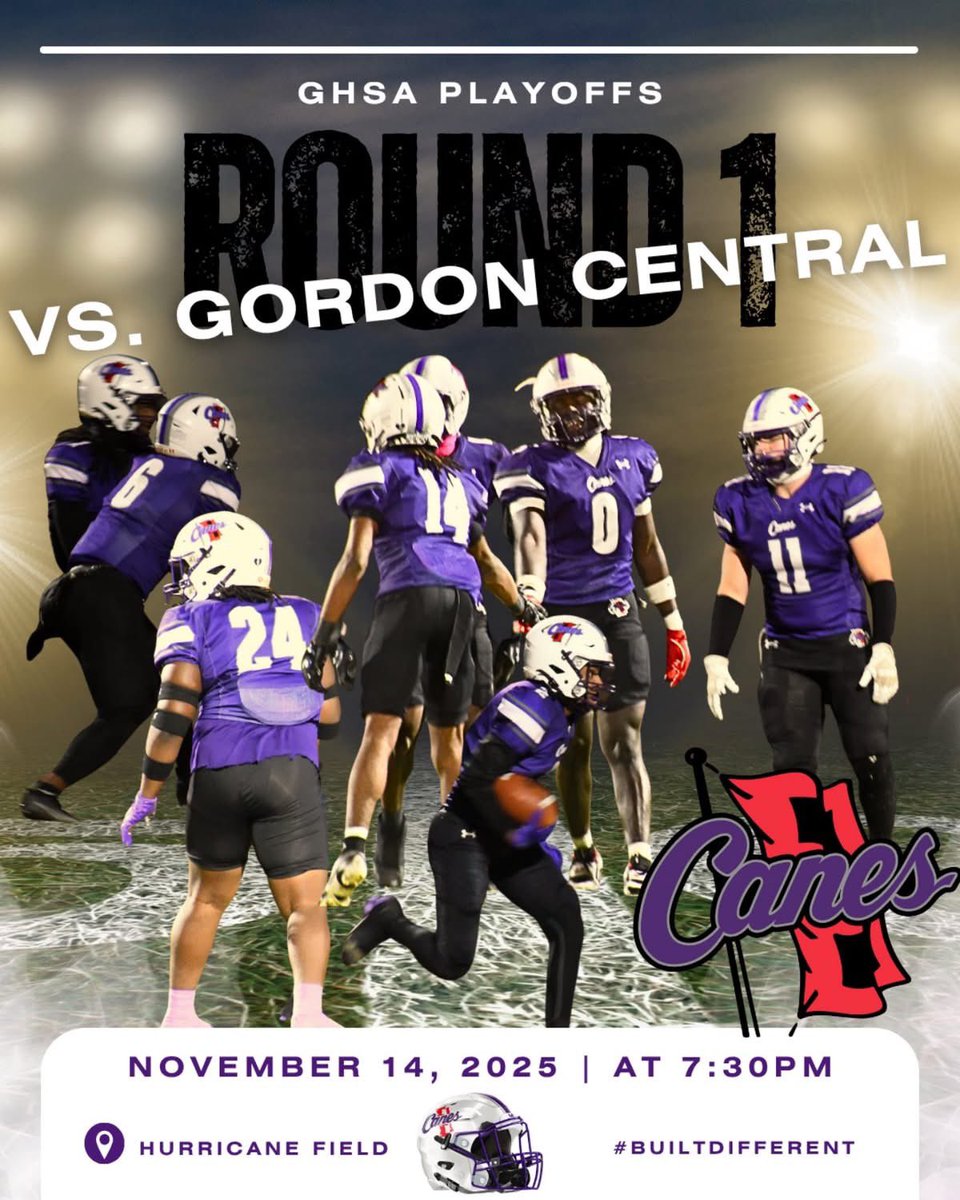 The brackets are set! For the second consecutive season, we will host Round 1 of the state playoffs. The Gordon Central Warriors will be coming to town on November 14th. Make plans now! 

#BuiltDifferent #faMily #jk31