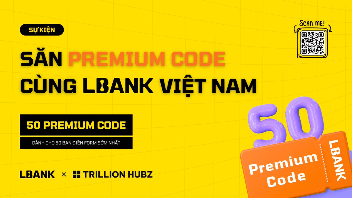 LBankVietnam's tweet image. 🔥 Săn Premium Code cùng LBank Việt Nam!

💎 Hoàn thành nhiệm vụ cực dễ, rinh ngay Premium Code để trải nghiệm các đặc quyền Premium từ cộng đồng @TrillionhubzVN

📋 Hoàn thành form và nhận ngay Premium Code: forms.gle/97DfTDazyDf4ik…

🎁 LBank sẽ dành tặng 50 Code…