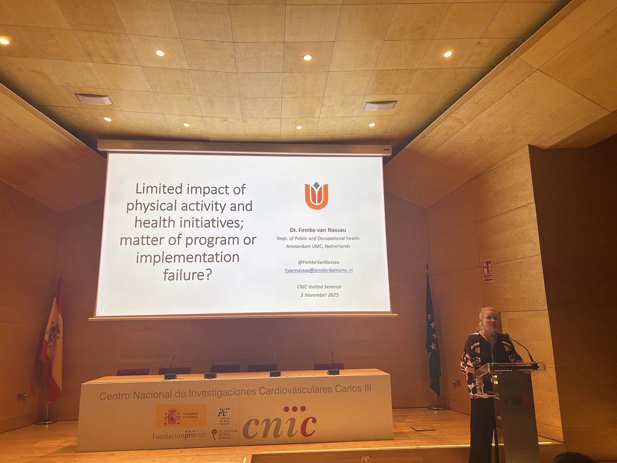 annalaura_mstrn's tweet image. From theory to real-world impact #implementation #science is key to bridging #research and #policy! Great talk by @FemkeVanNassau, @CNIC_CARDIO invited speaker. Loved the deep dive into 3 intervention studies, process evaluation, and how context + sustainability drive real change