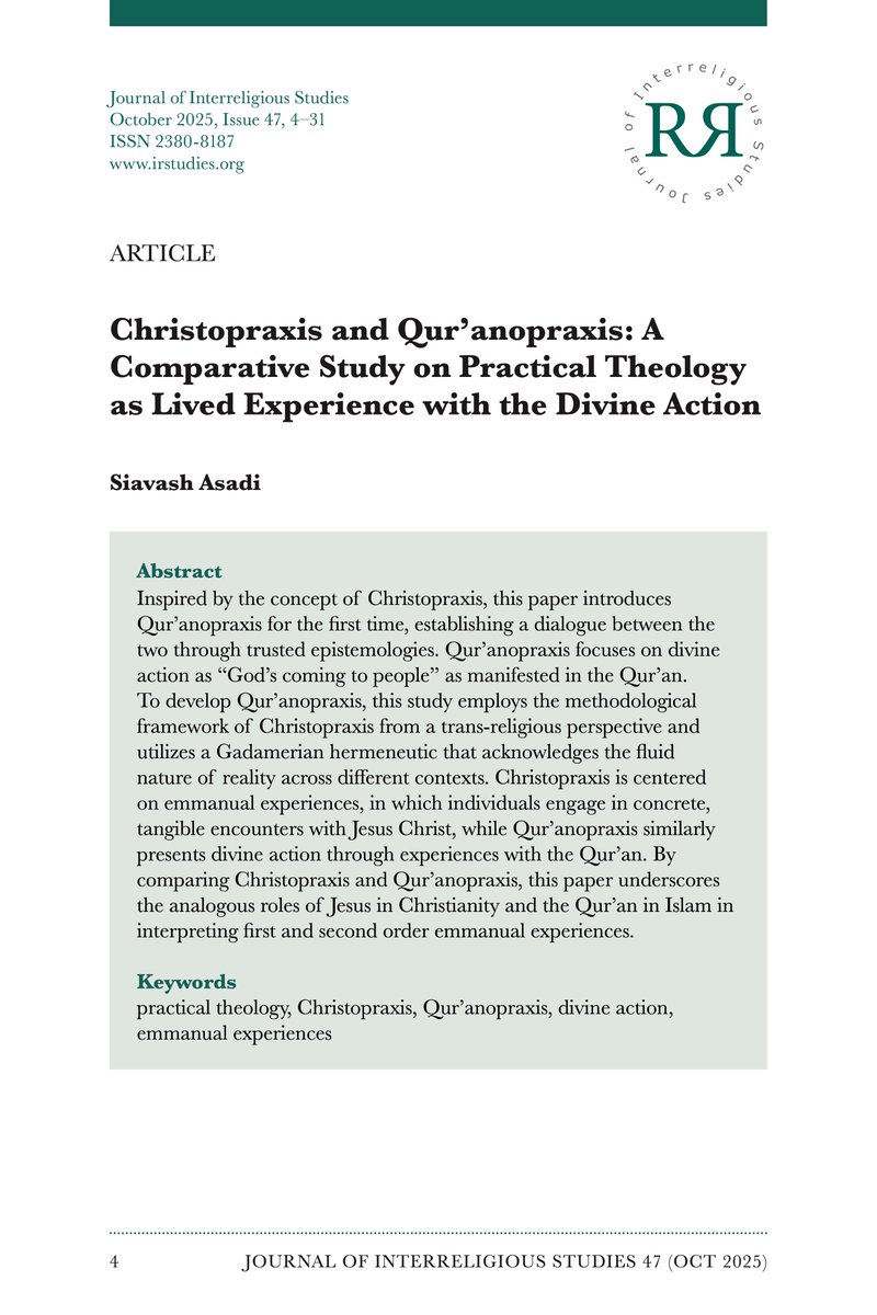 Journal of Interreligious Studies tweet media