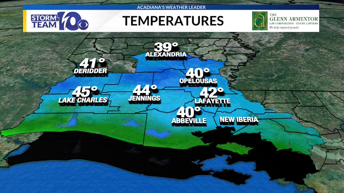 Here's a look at the current temps this morning...